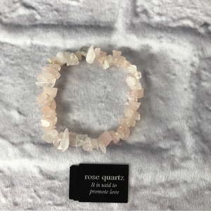 Rose Quartz Crystal Stretch Bracelet‎